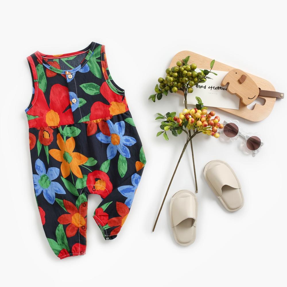 Sleeveless Summer Floral Jumpsuit