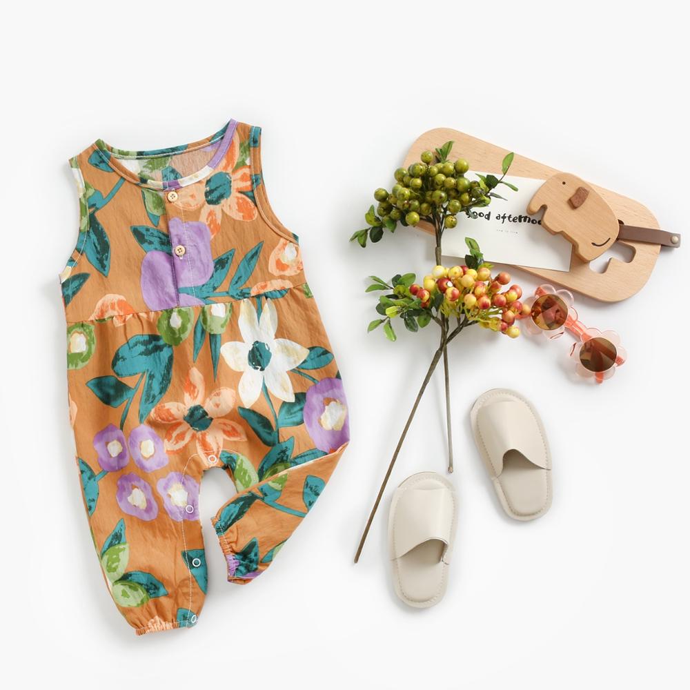 Sleeveless Summer Floral Jumpsuit