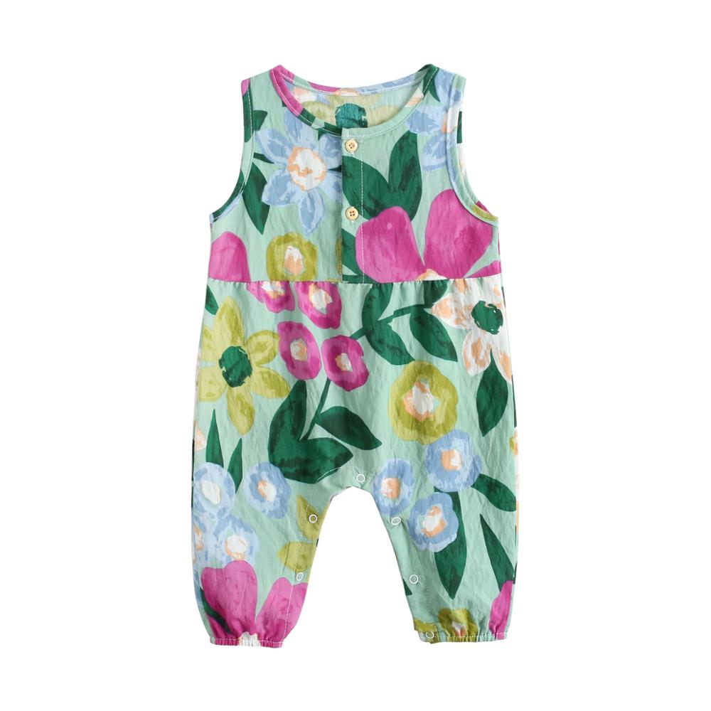 Sleeveless Summer Floral Jumpsuit