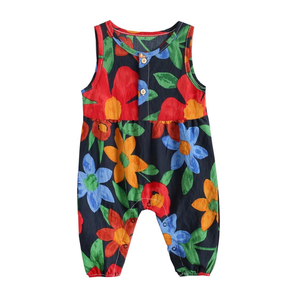 Sleeveless Summer Floral Jumpsuit