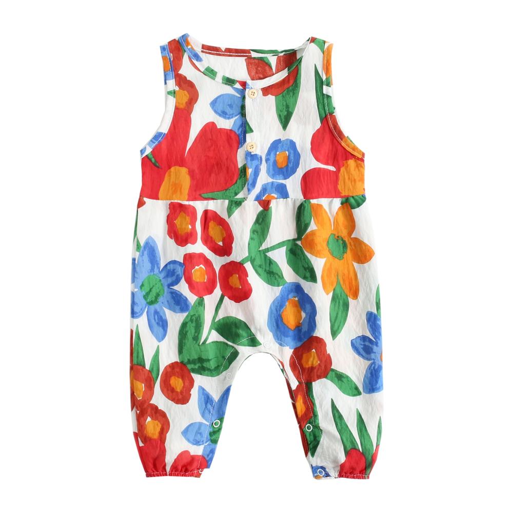 Sleeveless Summer Floral Jumpsuit
