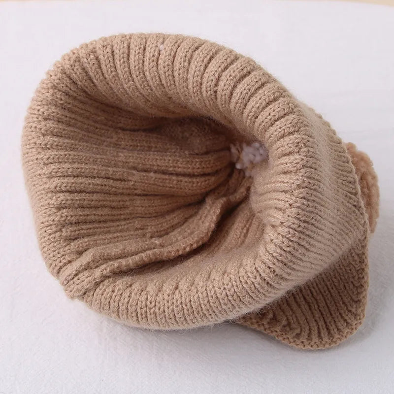 Bear Pompom Beanie
