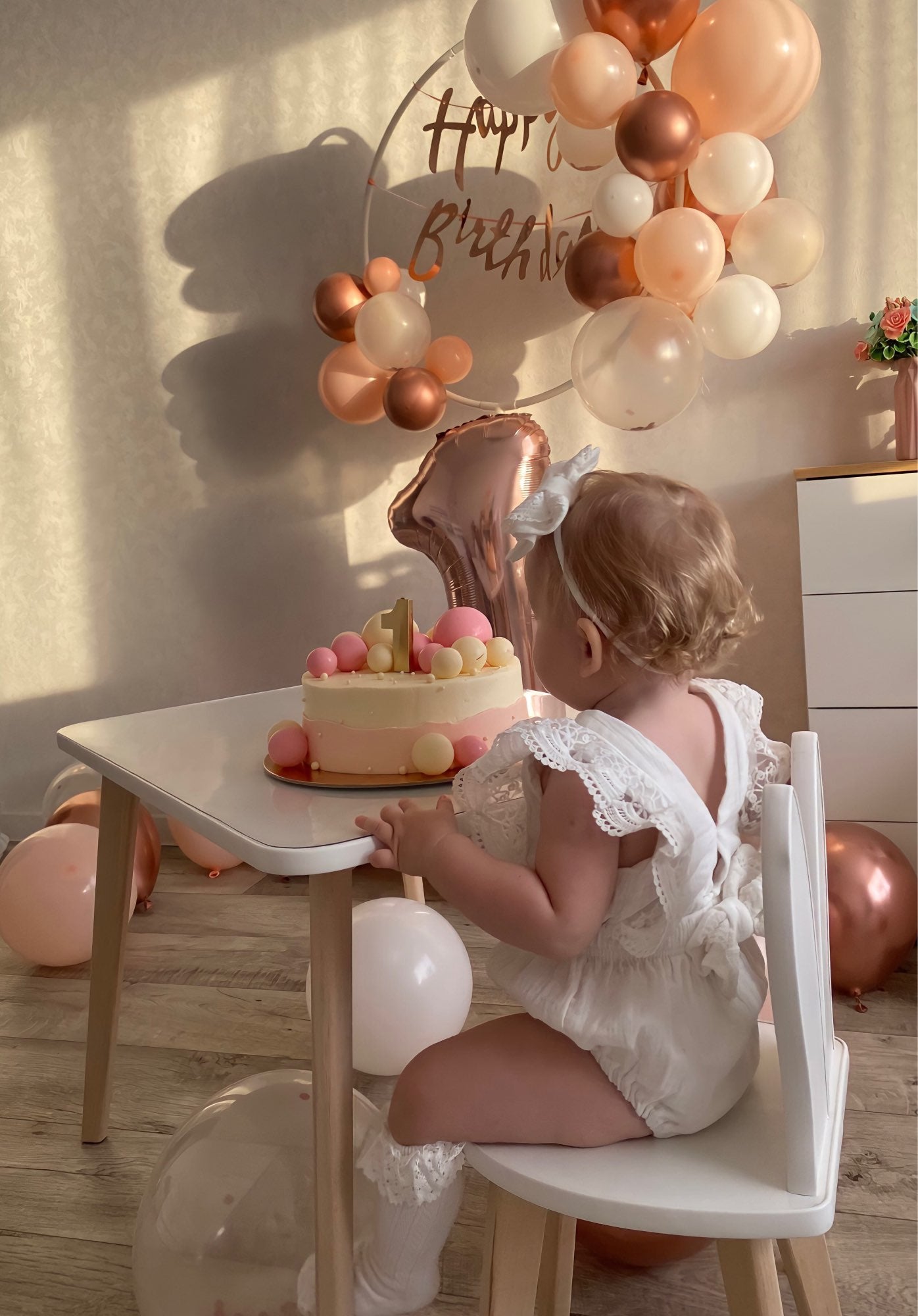Lace Ruffle Romper and Headband