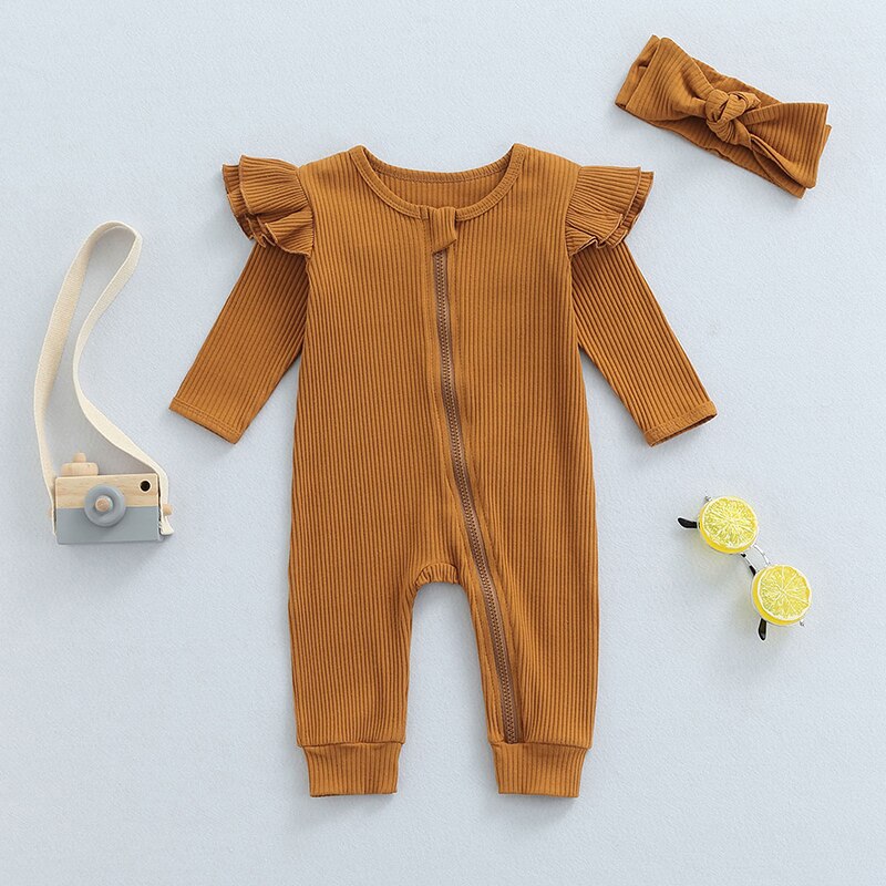 Long Sleeve Zipper Jumpsuit