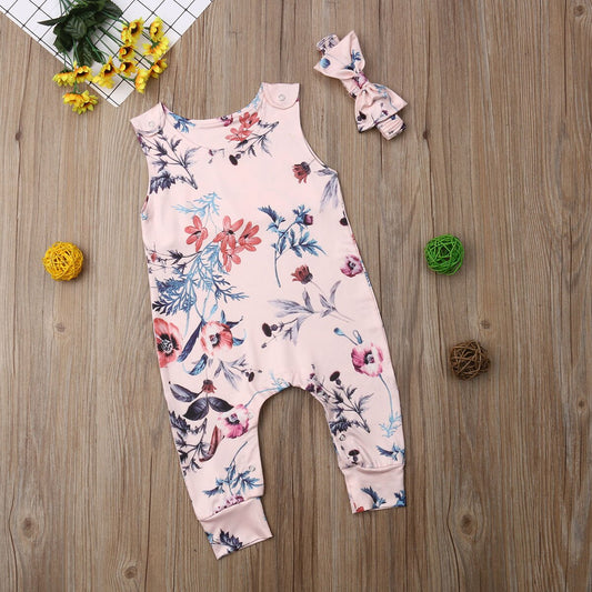 Floral Jumpsuit and Headband