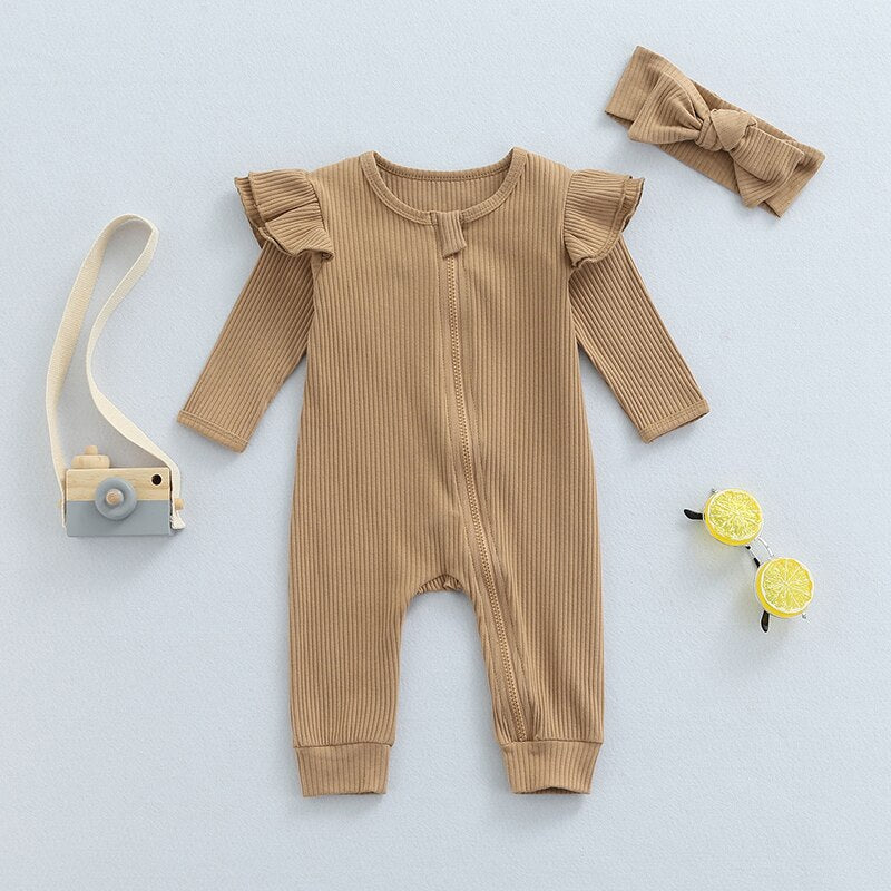 Long Sleeve Zipper Jumpsuit