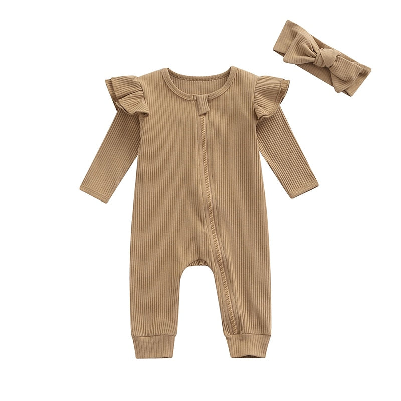 Long Sleeve Zipper Jumpsuit