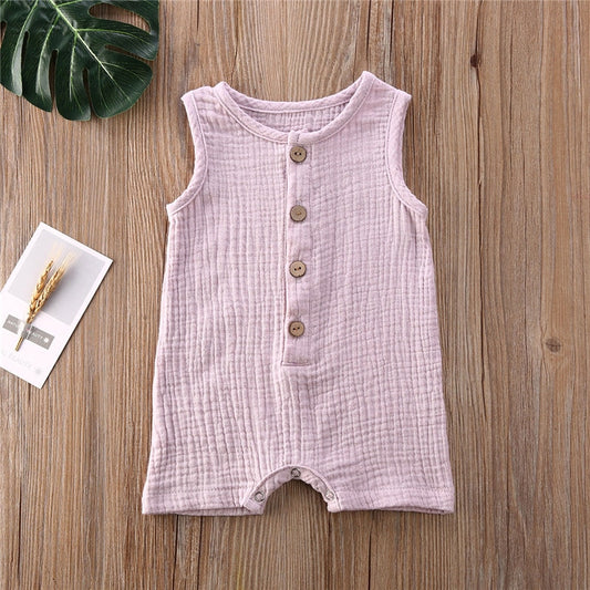 Sleeveless Casual Baby Rompers (5 colors available)