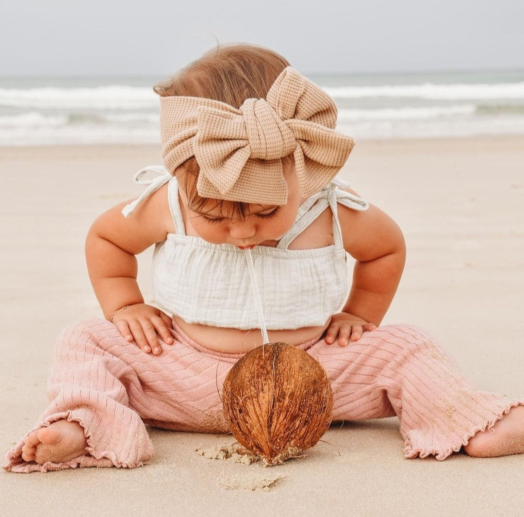 Bow Wrap Headband & Baby Hats