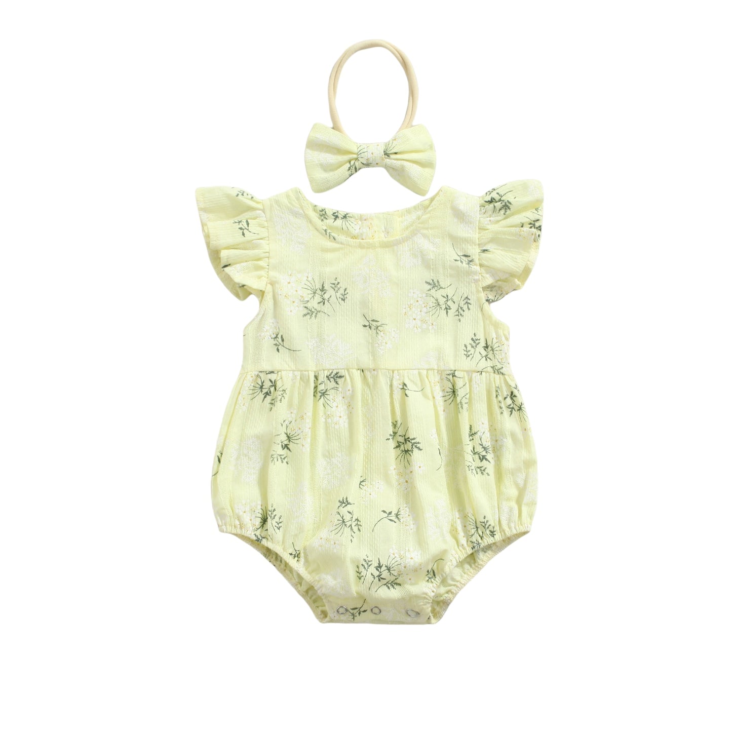 Ruffle Short Sleeve Romper