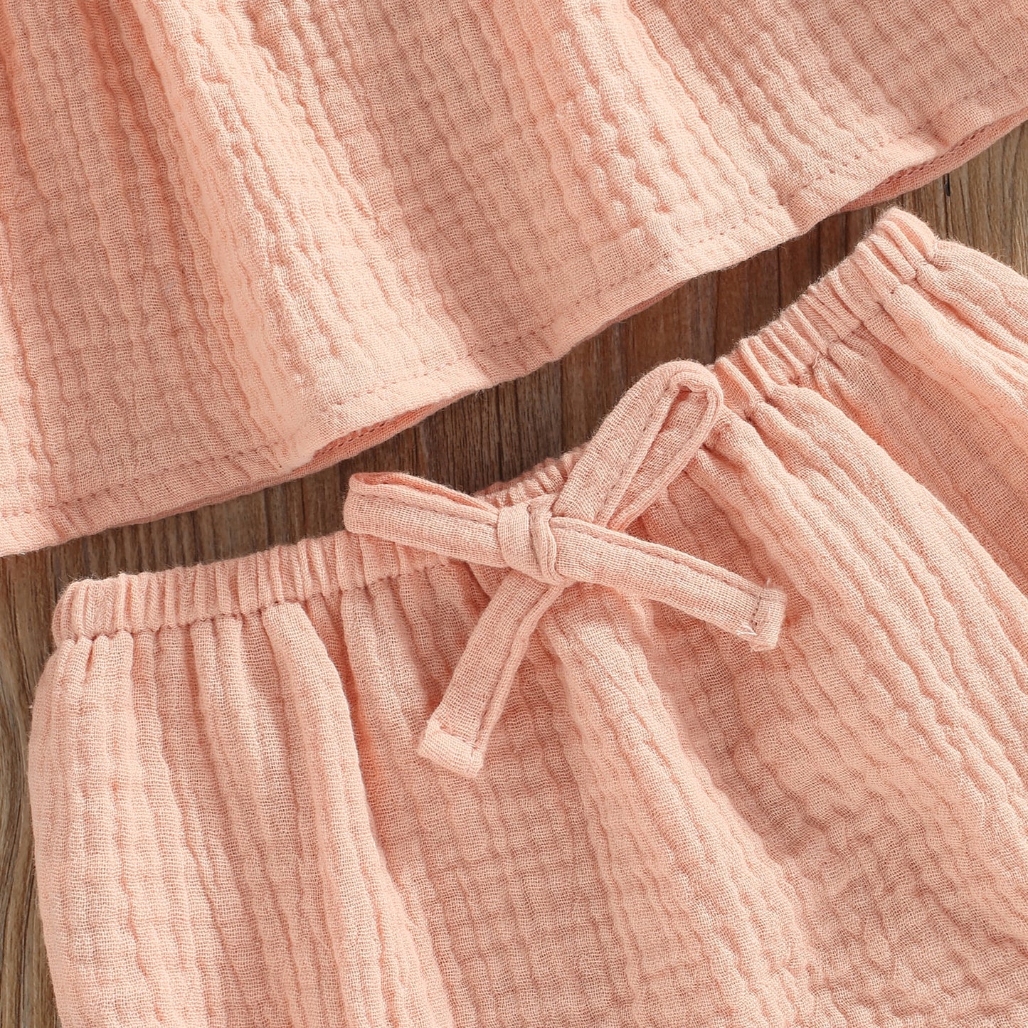 Summer Sleeveless Ruffle Top and Bottoms
