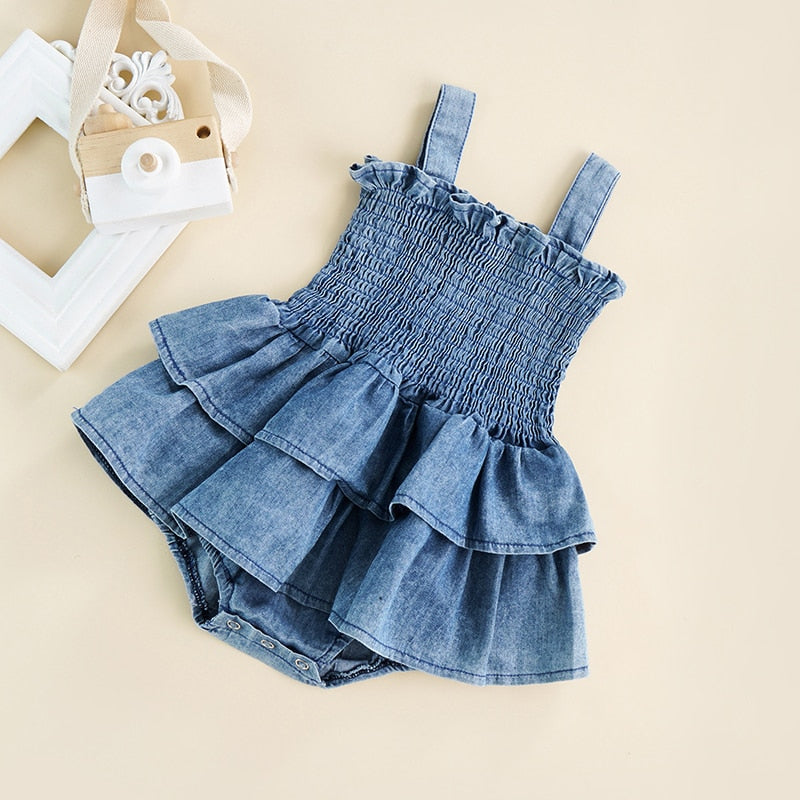 Denim Romper Dress