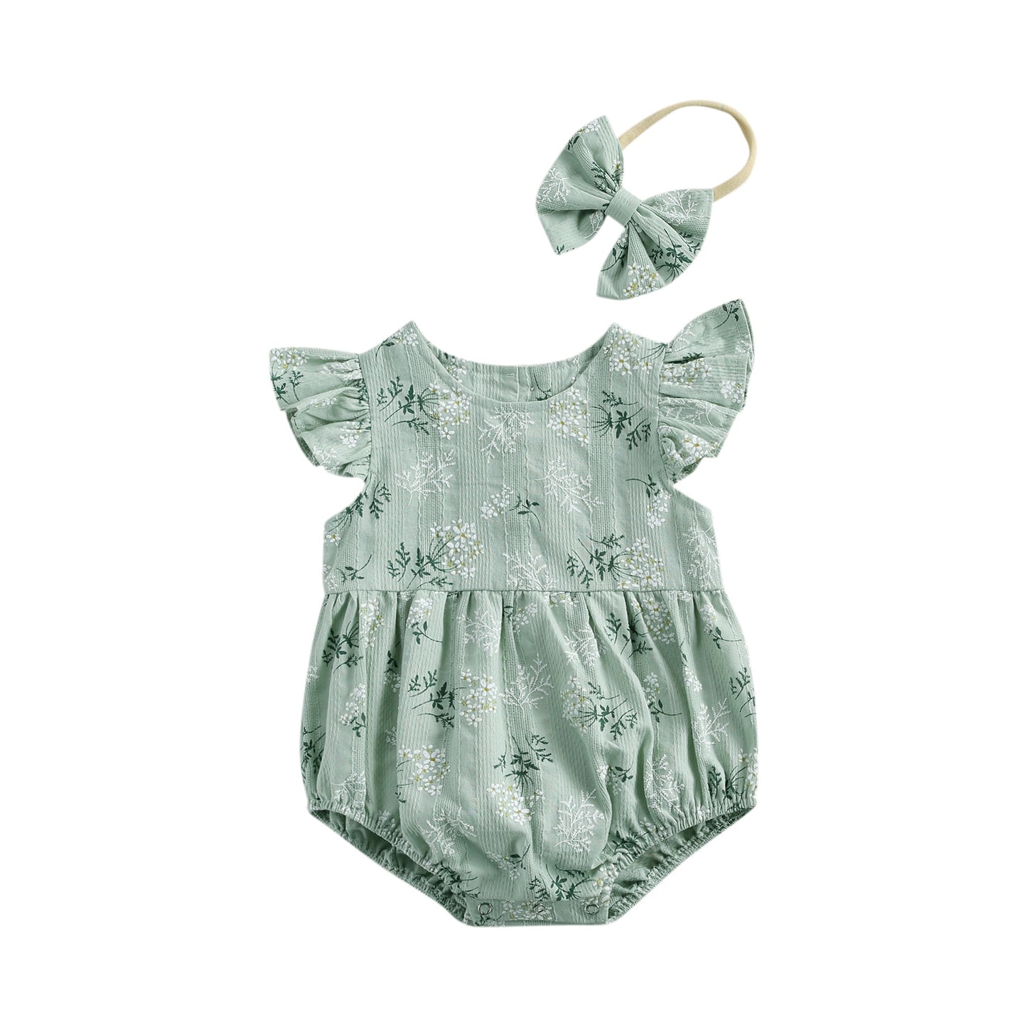 Ruffle Short Sleeve Romper
