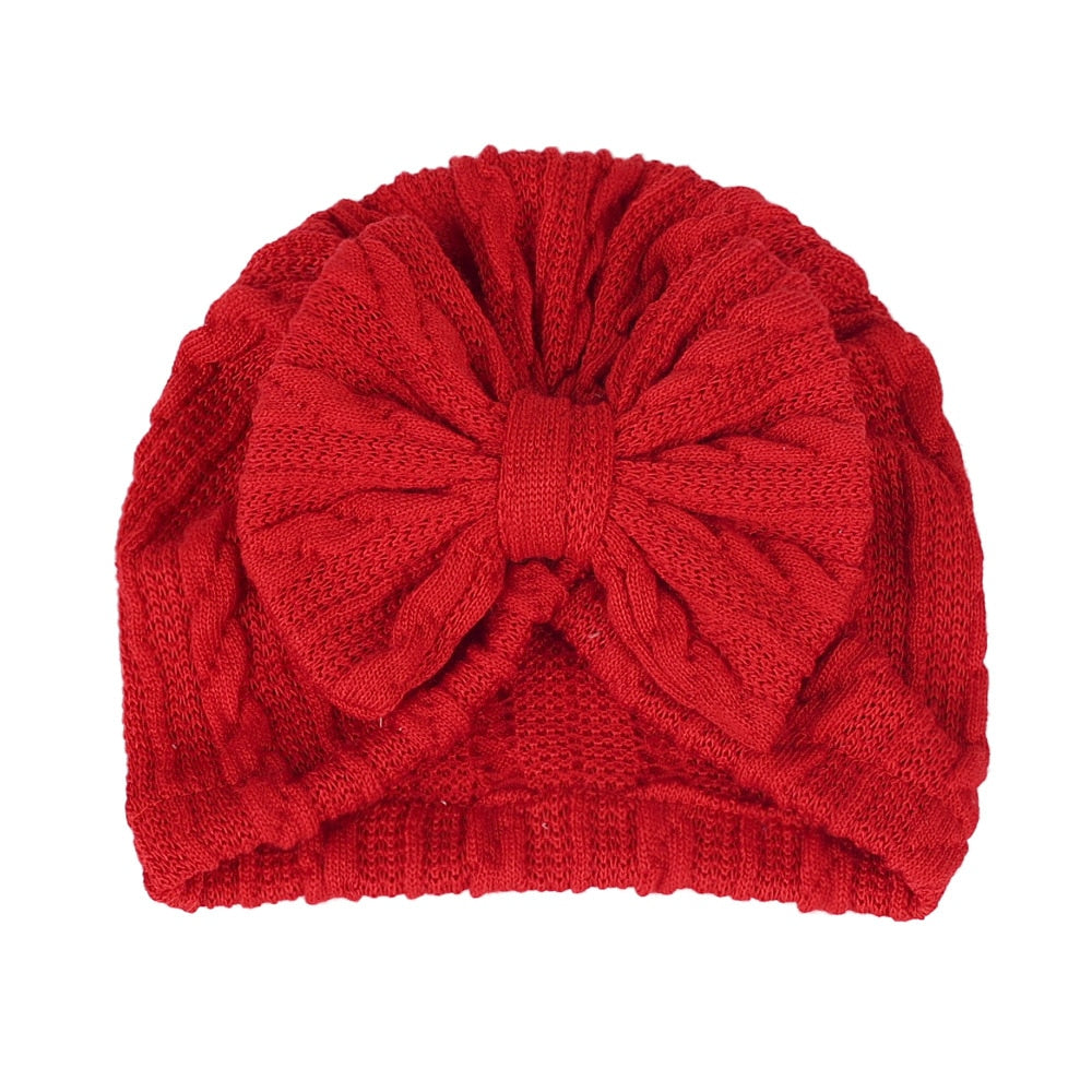 Bow Wrap Headband & Baby Hats