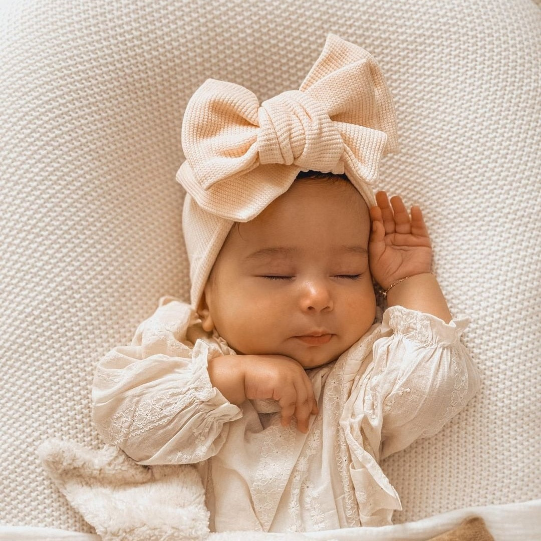 Bow Wrap Headband & Baby Hats