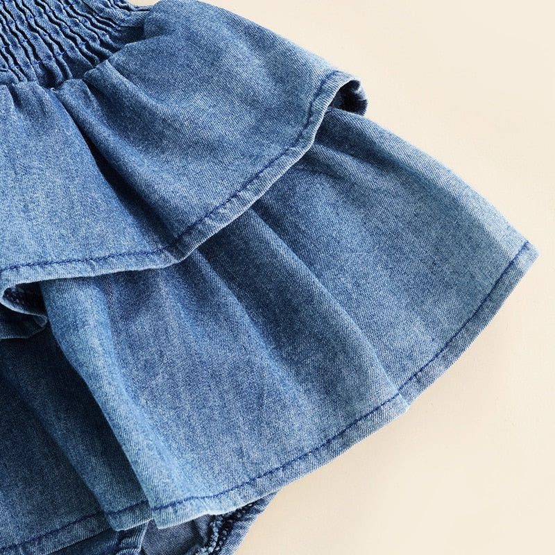 Denim Romper Dress