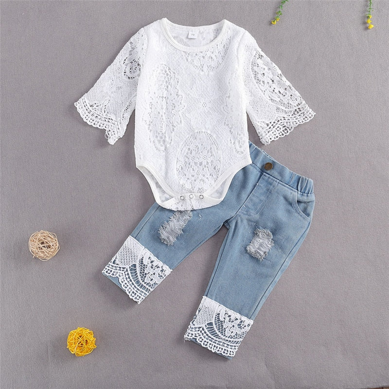 Lacey Denim Set
