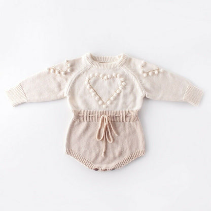 Lovely Heart Knitted Romper