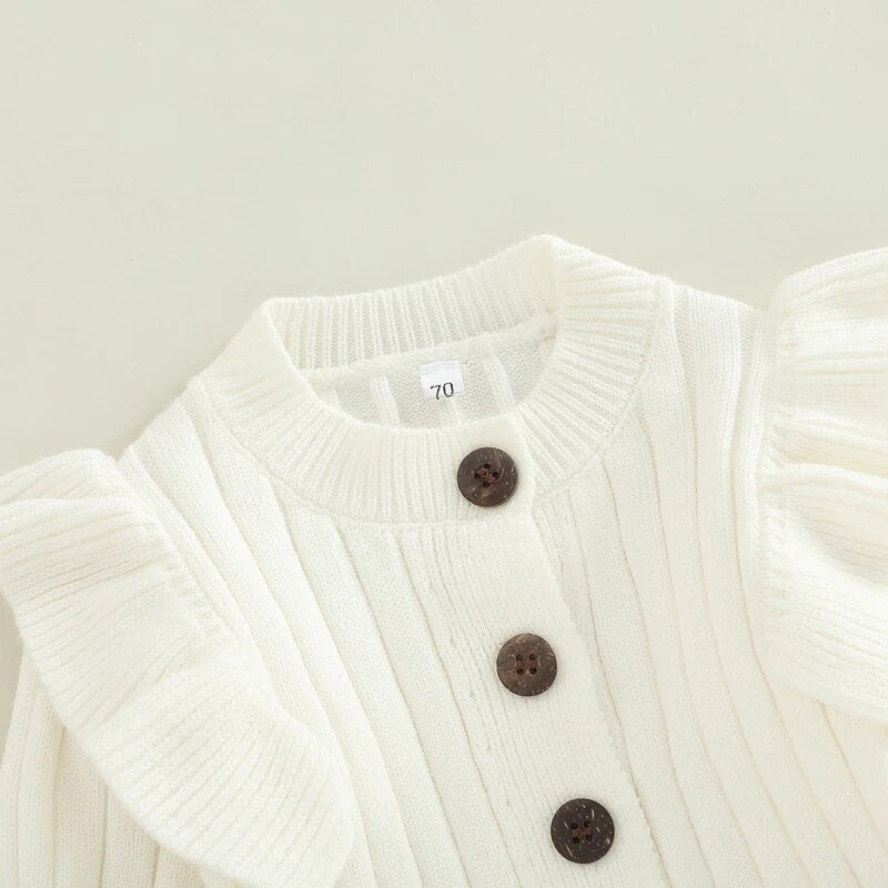 Girl’s Knitted Long Sleeve Jumpsuit