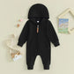 Zipper Hooded Jumpsuit