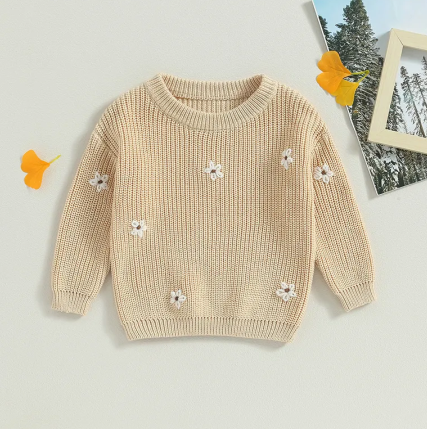 Flower Knit Sweater