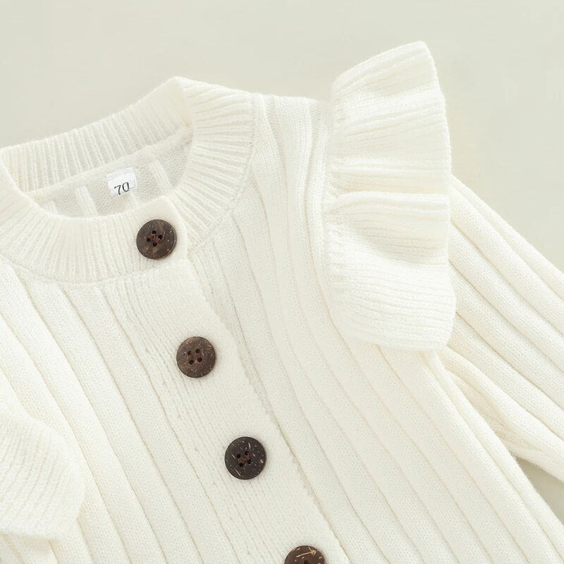 Girl’s Knitted Long Sleeve Jumpsuit