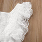 Lace Ruffle Romper and Headband