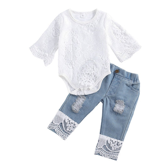 Lacey Denim Set
