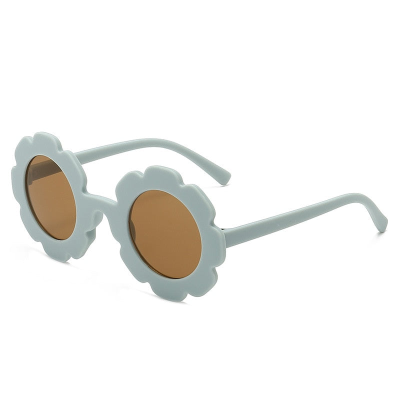 Girls Sunflower Round Sunglasses