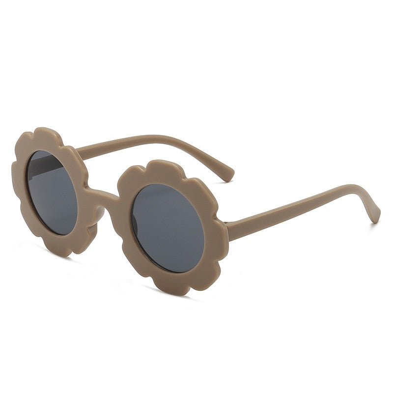 Girls Sunflower Round Sunglasses