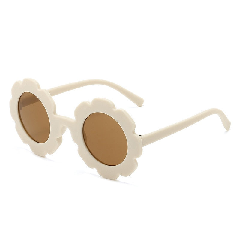 Girls Sunflower Round Sunglasses