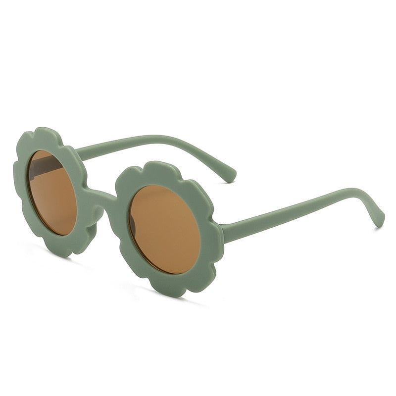 Girls Sunflower Round Sunglasses