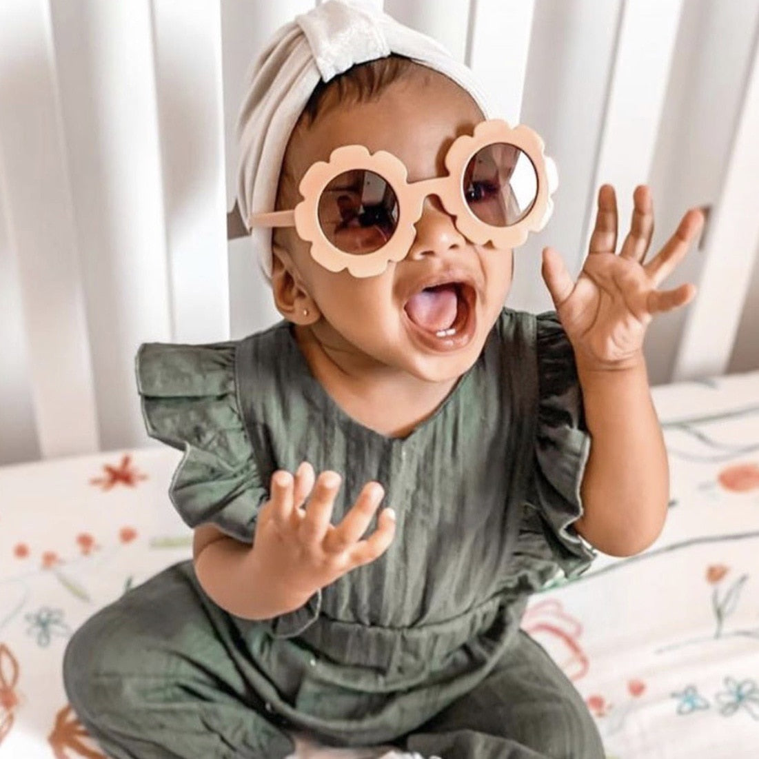 Girls Sunflower Round Sunglasses