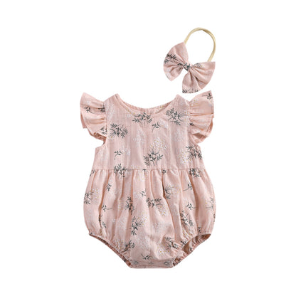 Ruffle Short Sleeve Romper