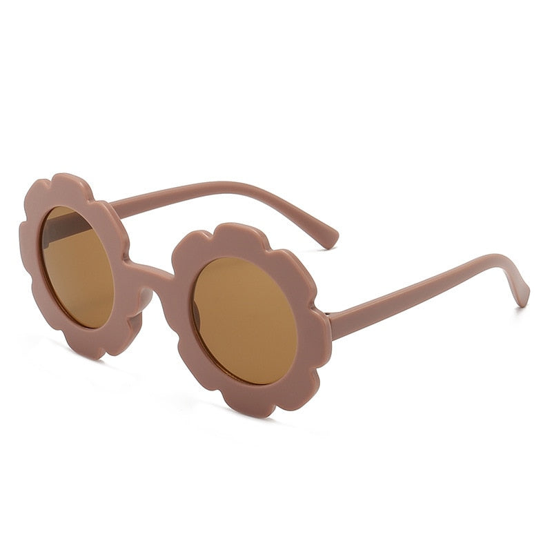 Girls Sunflower Round Sunglasses
