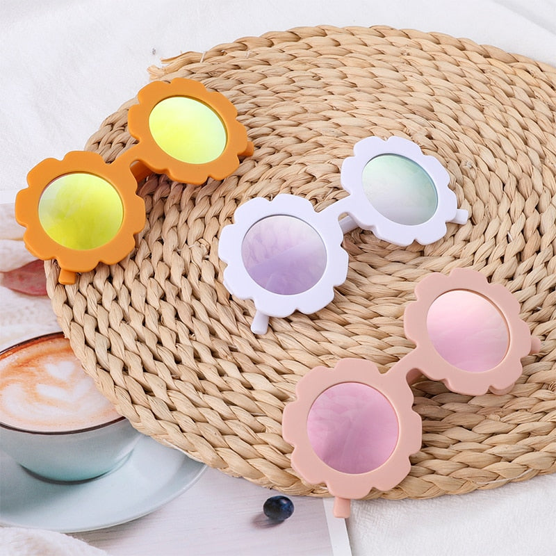 Girls Sunflower Round Sunglasses