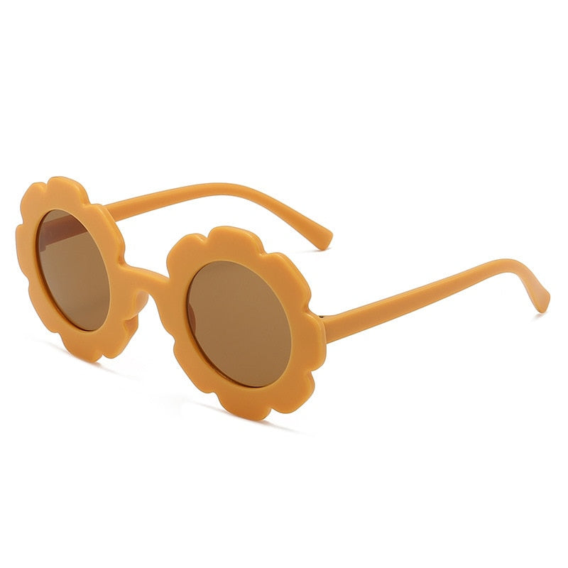 Girls Sunflower Round Sunglasses