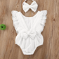 Lace Ruffle Romper and Headband