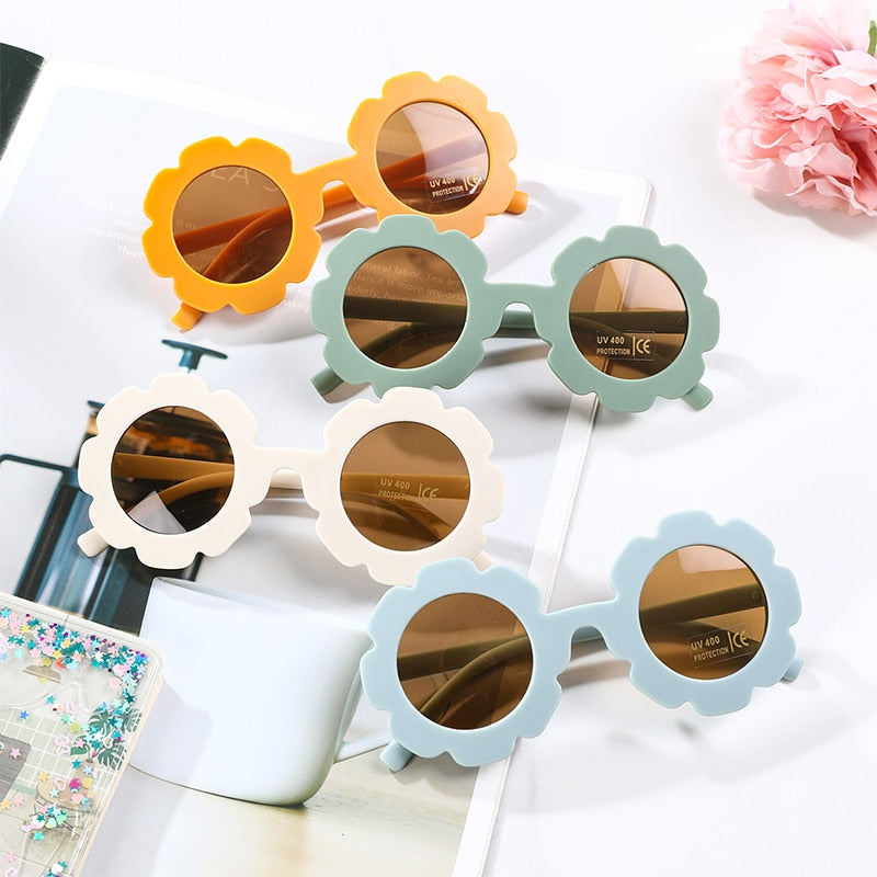 Girls Sunflower Round Sunglasses