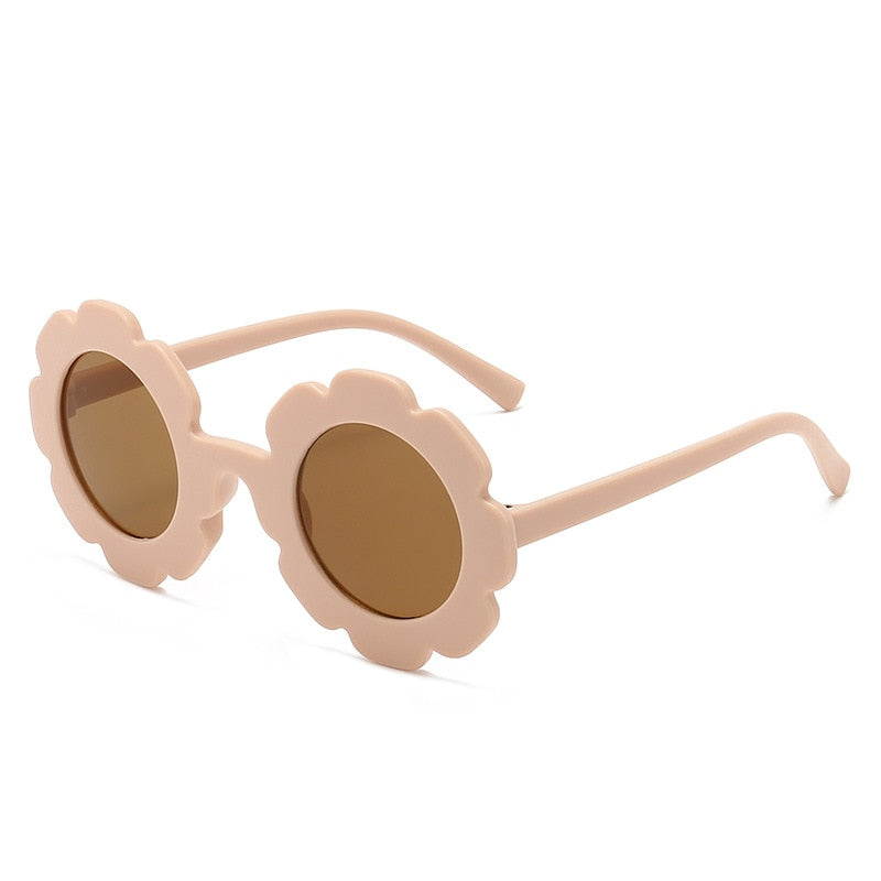 Girls Sunflower Round Sunglasses