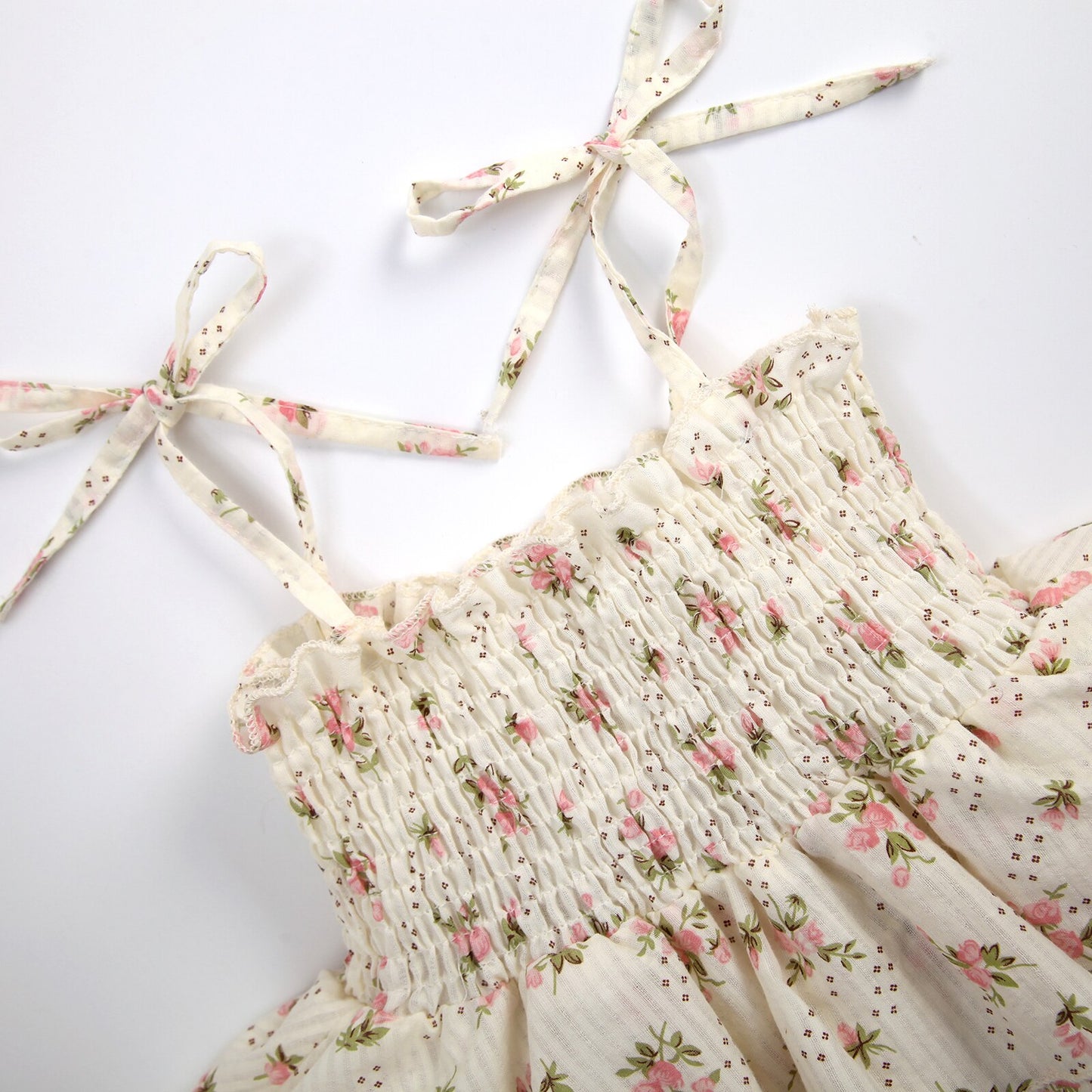 Floral Ruffled Romper Dress with Headband